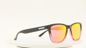 BOOZEFACE II GLOSS BLACK FADE RED RUBY FIRE POLARIZED SUNGLASSES