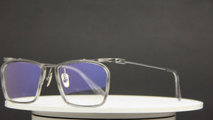 2024 NUKE SPIKE GUN TITANIUM CLEAR GREY ACETATE EYEGLASSES (HANDCRAFTED EDITION)