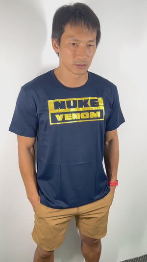 NUKE VENOM GOLD FOIL DARK NAVY BLUE T-SHIRT (2024)