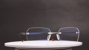 TITAN NUKE TITANIUM GUN MATTE BLACK RIMLESS PRESCRIPTION EYEGLASSES SPECTACLES