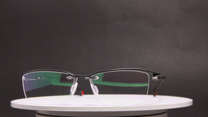 RADAR NUKE TITANIUM  MATTE BLACK SILVER HALF RIM PRESCRIPTION EYEGLASSES SPECTACLES