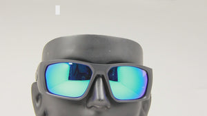 COSMIC MATTE BLACK BLUE POLARIZED UV400 SUNGLASSES