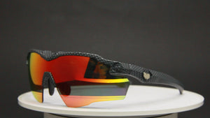 2025 STINGER CARBON FIBER PRINT RUBY POLARIZED RX PRESCRIPTION SUNGLASSES