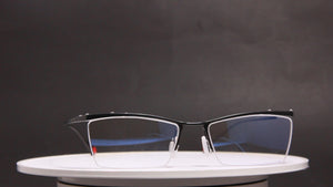 GRAVITY NUKE TITANIUM  MATTE BLACK HALF RIM PRESCRIPTION EYEGLASSES SPECTACLES