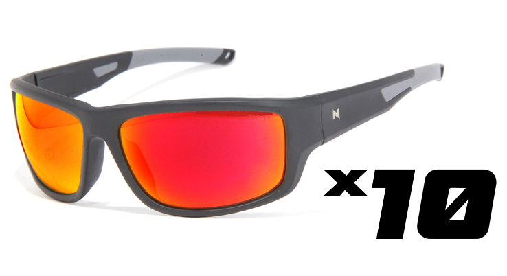 (BULK PURCHASE) 10*SETS SPECTRAL Z87.1 MATTE BLACK GREY TIP RUBY FIRE Z87.1