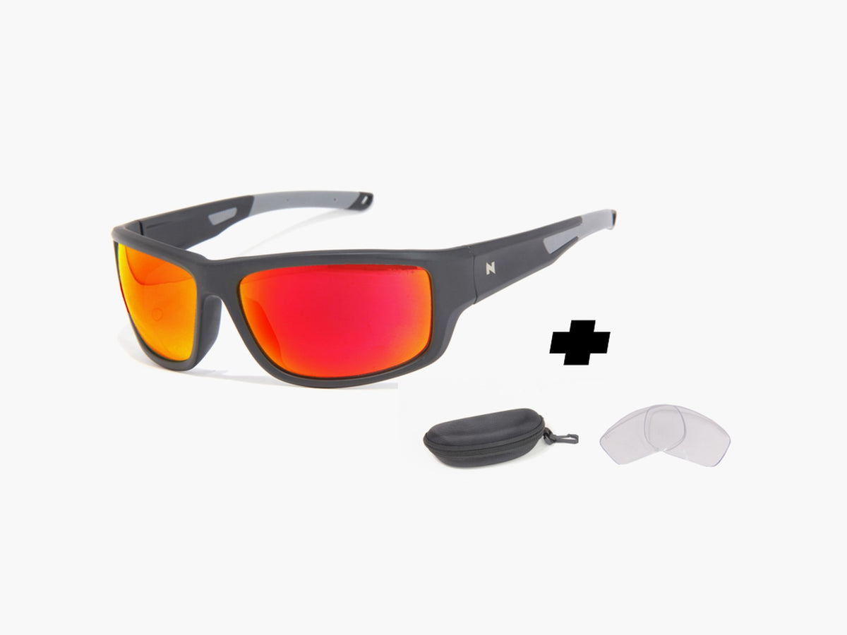 SPECTRAL Z87.1+ Ruby Fire + Clear lens + case