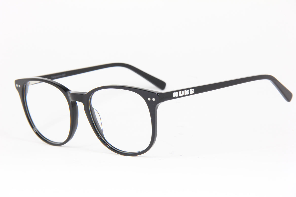 OUTLET NUKE N2  ROUND GLOSS BLACK EYEGLASS