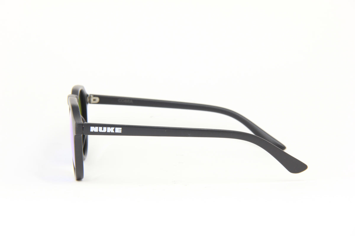 OUTLET COBRA MATTE BLACK SKY BLUE POLARIZED SUNGLASSES