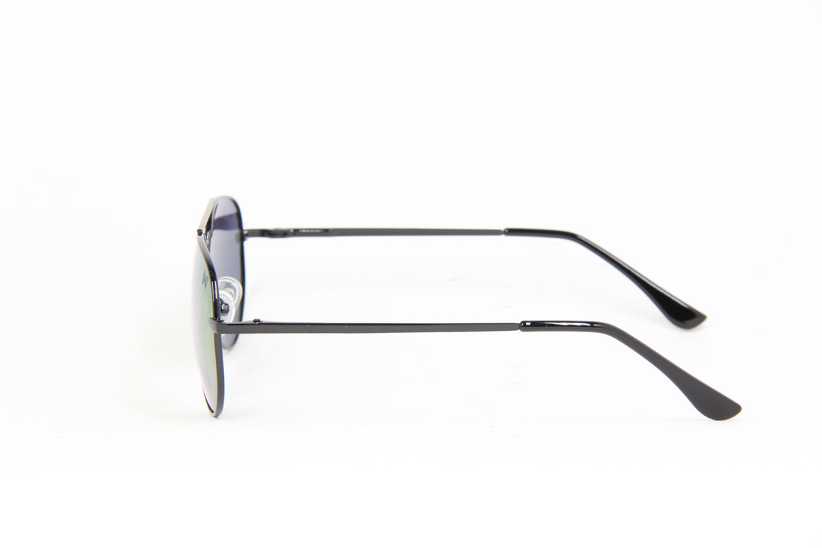 OUTLET MAMBA BLACK RUBY FIRE POLARIZED AVIATOR SUNGLASSES (FOR KIDS &amp; PETITE WOMEN FACIAL PROFILE)