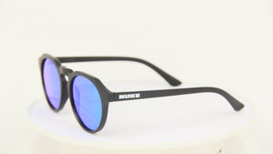 OUTLET COBRA MATTE BLACK SKY BLUE POLARIZED SUNGLASSES